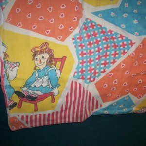 Raggedy Ann And Andy Vintage Cloth Laundry Bag 29" x 18" The Bobbs-Merrill Co.
